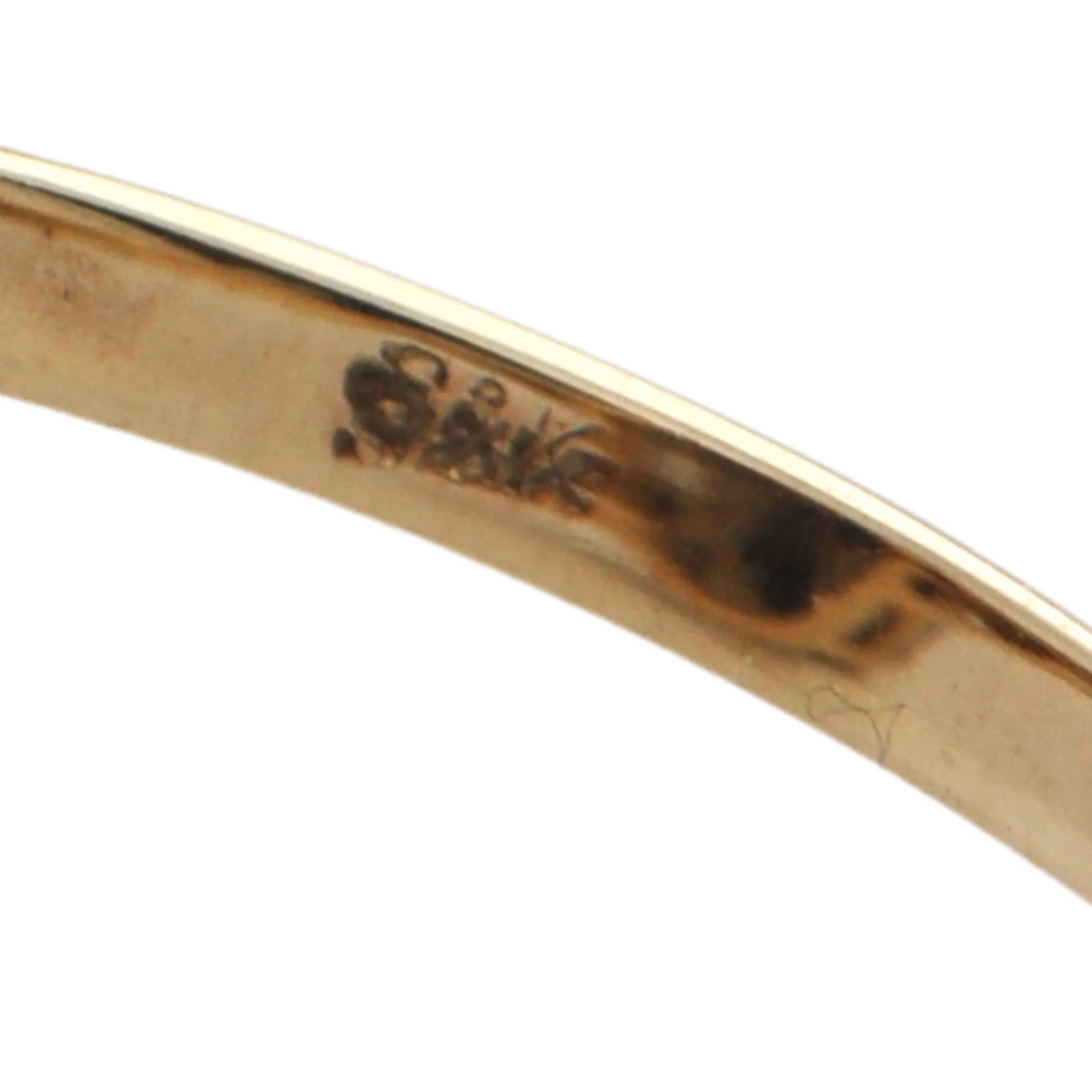 Vintage English 9K Yellow Gold 18ct Smoky Quartz