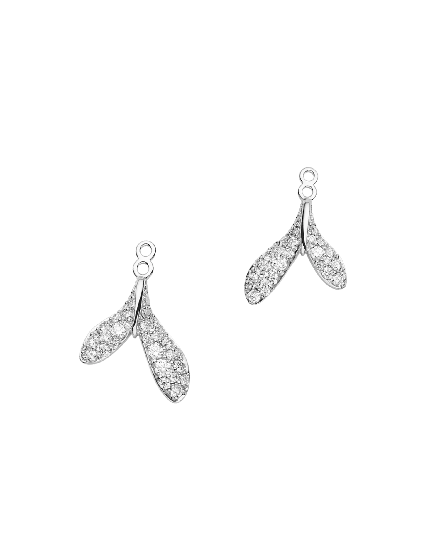Wildflower Petal Earring Enhancers | Diamonds and White Gold