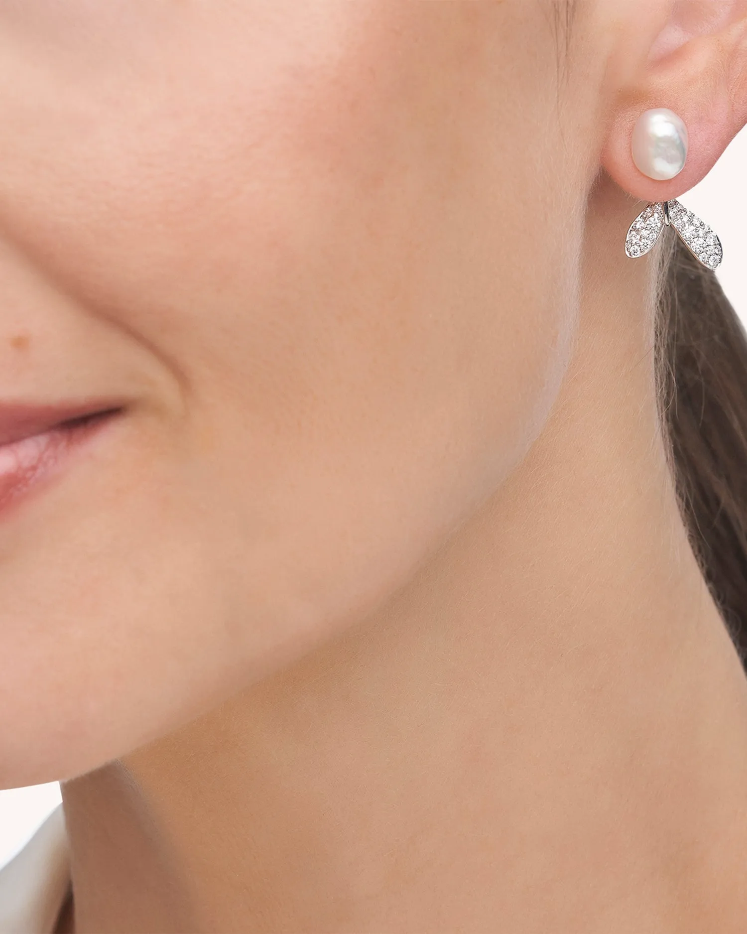 Wildflower Petal Earring Enhancers | Diamonds and White Gold