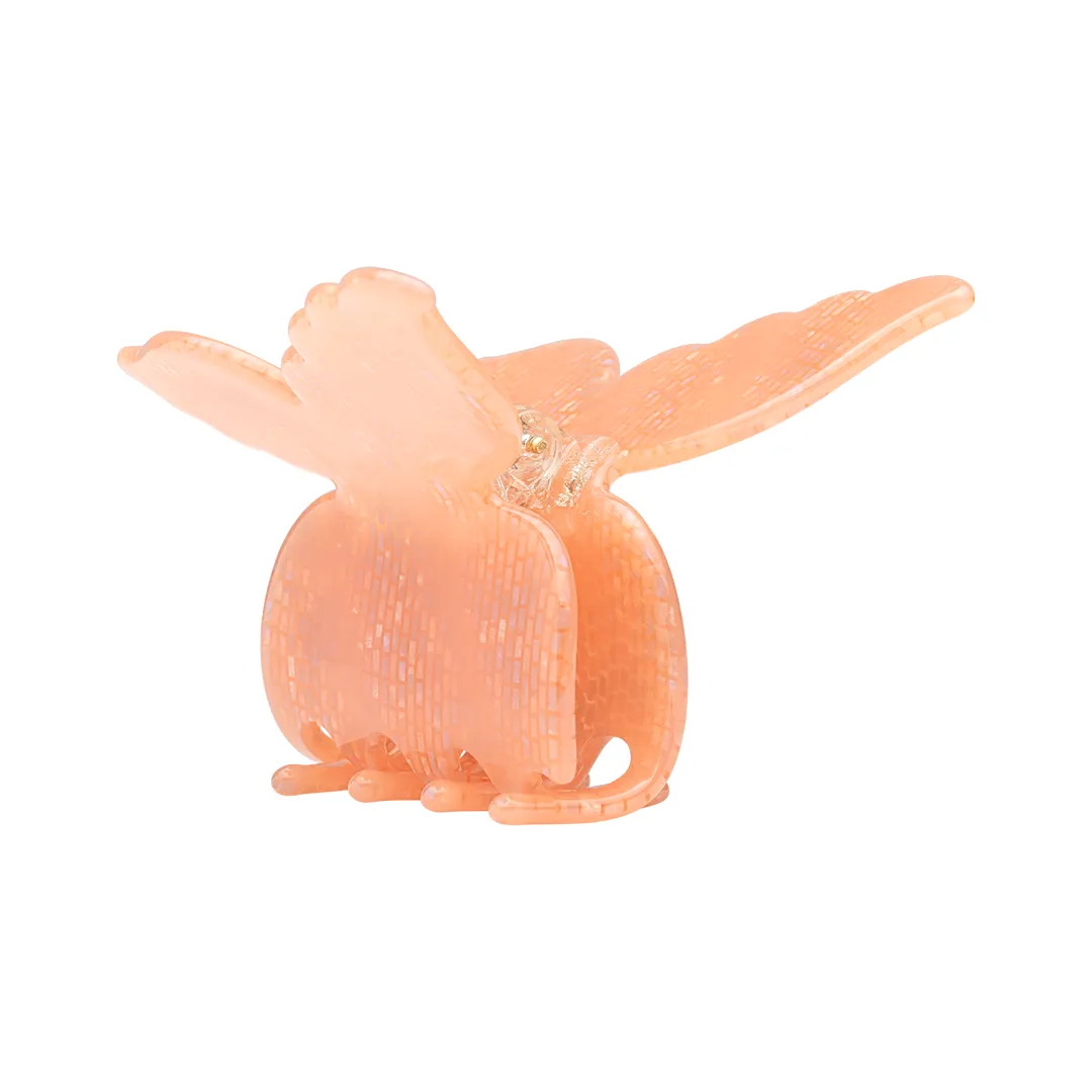 XL BUTTERFLY CLIP TEXTURE PEACH